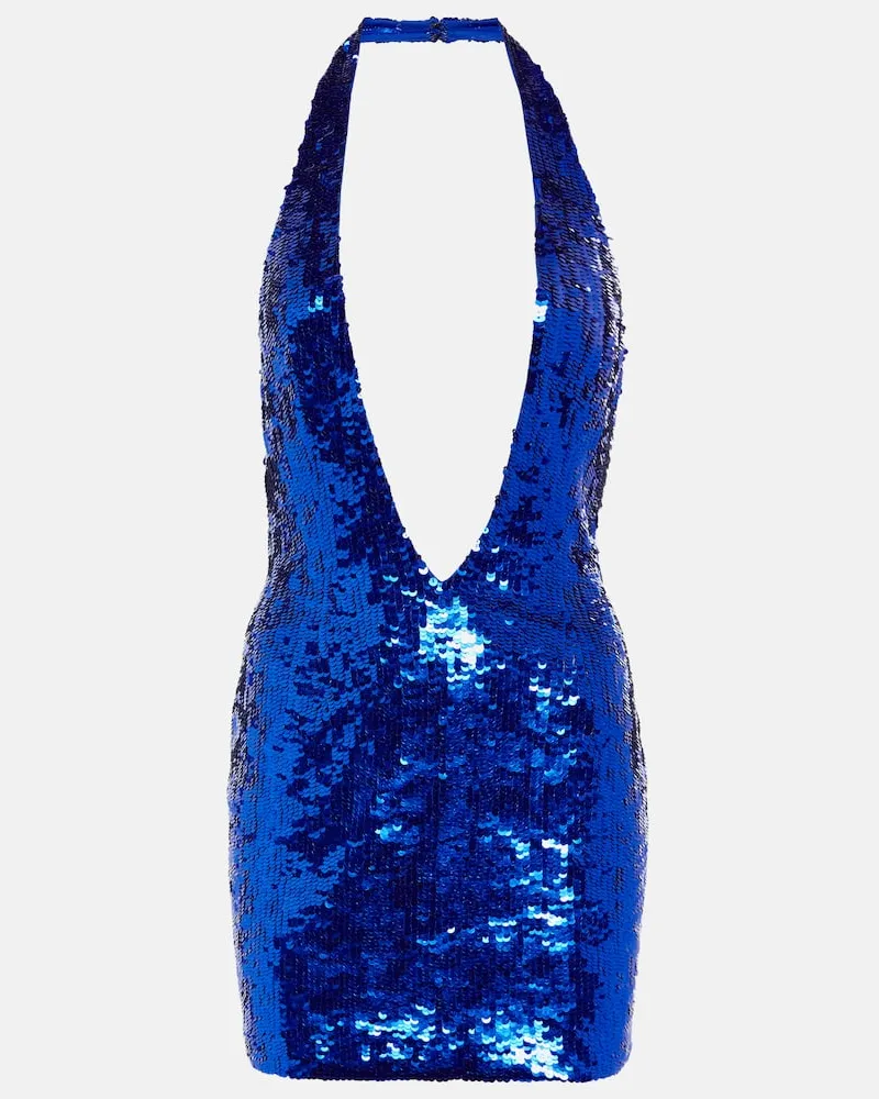 LaQuan Smith Minikleid mit Pailletten Blau