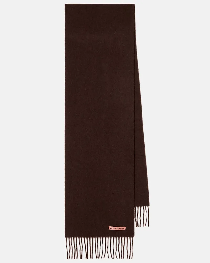 Acne Studios Schal Canada aus Wolle Braun