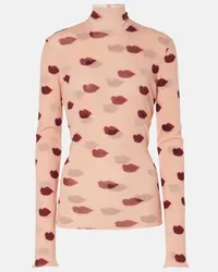 Stella McCartney Bedrucktes Top aus Baumwolle Pink