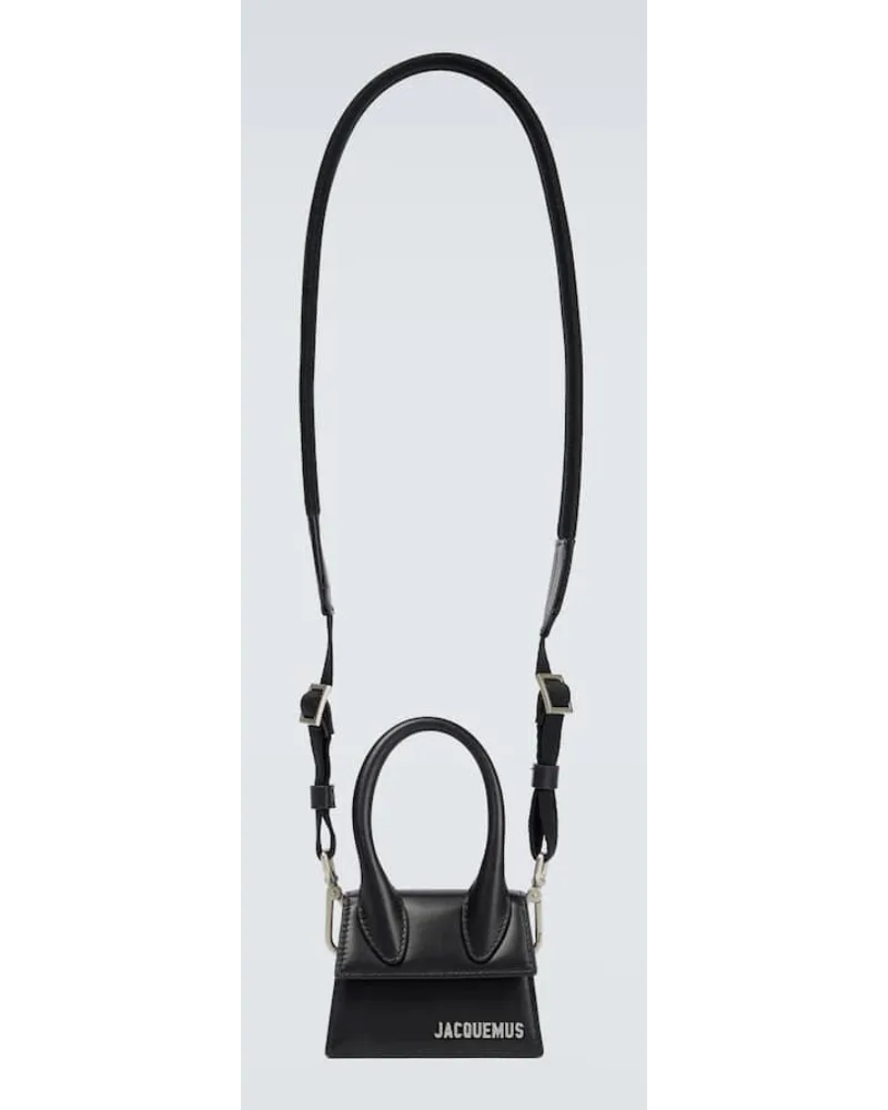 Jacquemus Messenger Bag Le Chiquito Homme aus Leder Schwarz