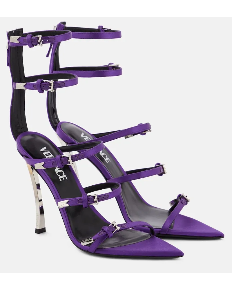 Versace Sandalen Pin-Point aus Leder Lila