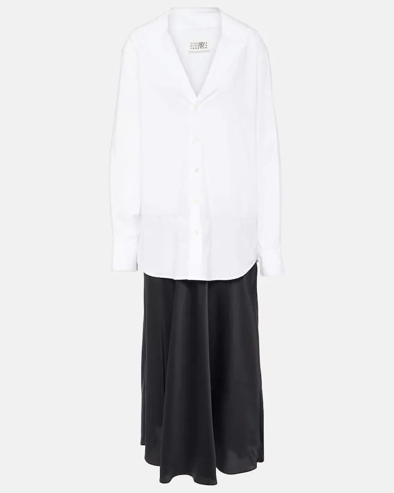 Maison Margiela Midikleid aus Baumwolle Weiß
