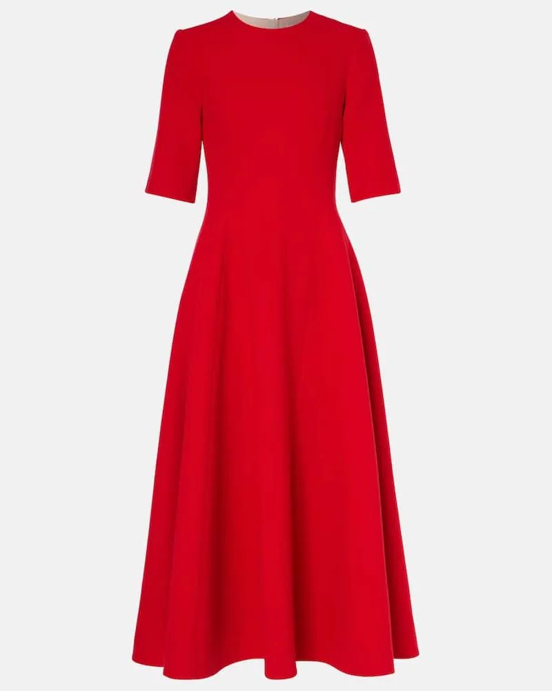 EMILIA WICKSTEAD Midikleid Georgie aus Woll-Georgette Rot