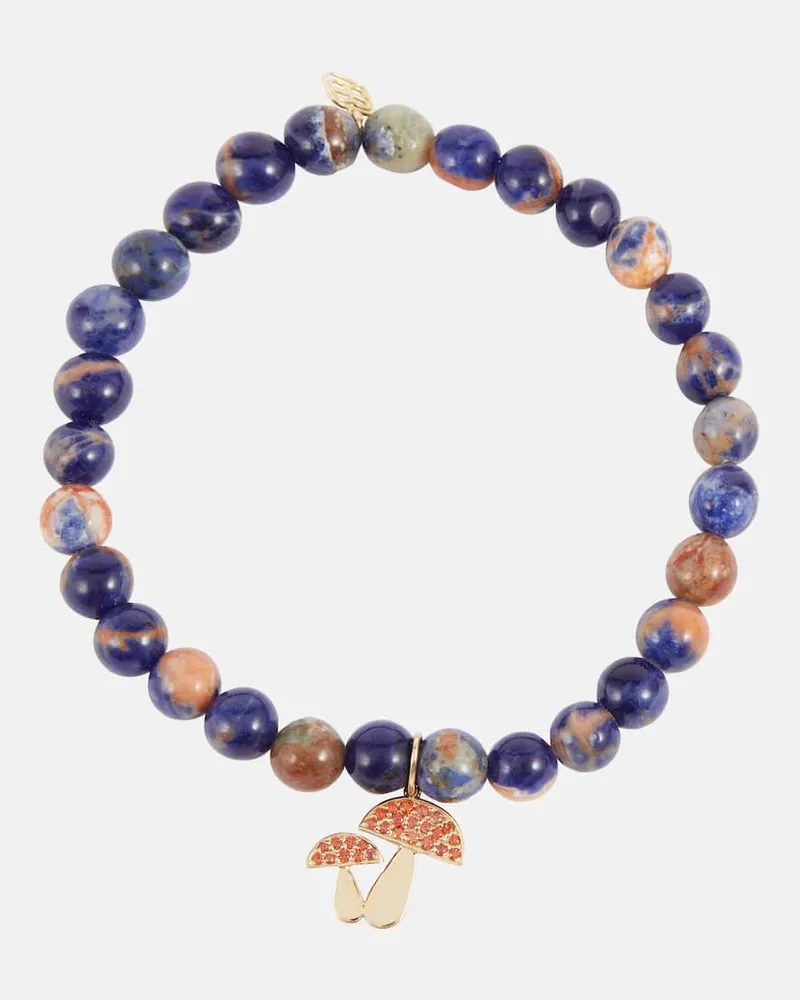 Sydney Evan Armband aus Sodalith mit 14kt Gelbgold und Saphiren Multicolor