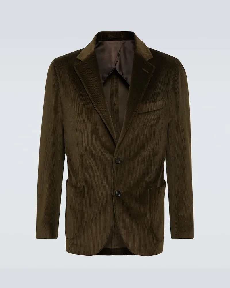 LARDINI Blazer aus Cord Grün