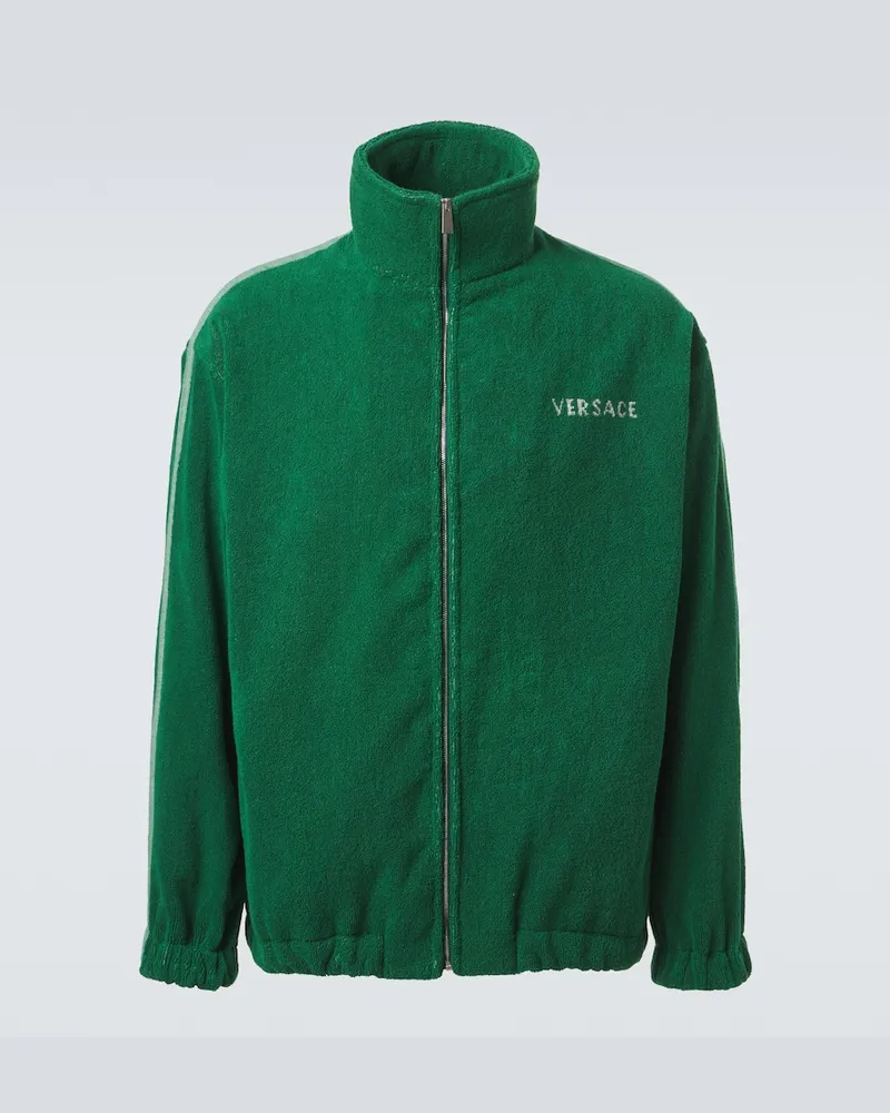 Versace Jacke Medusa aus Frottee Grün