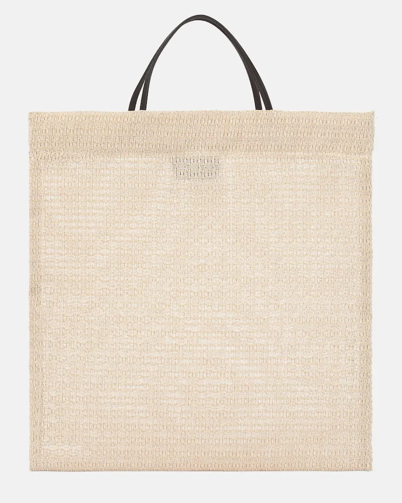 The Row Tote Bag Barn Mini mit Leder Beige