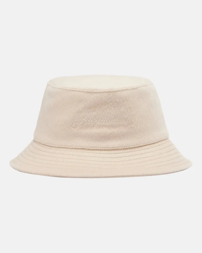 Jacquemus Hut Bob aus Wolle Beige