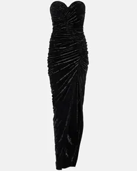 Alexandre Vauthier Robe aus Samt Schwarz