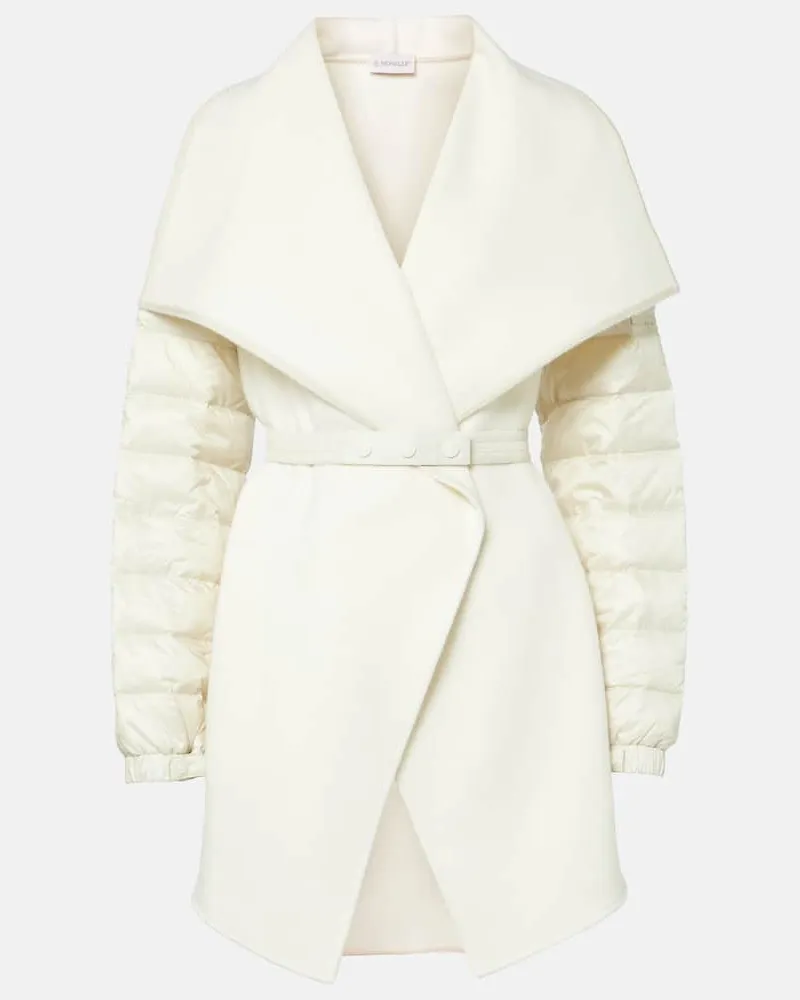 Moncler Cape aus einem Wollgemisch Schwarz