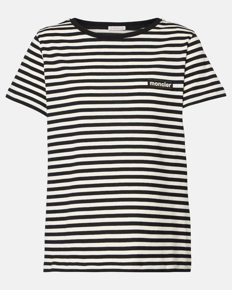 Moncler T-Shirt aus Baumwolle Schwarz