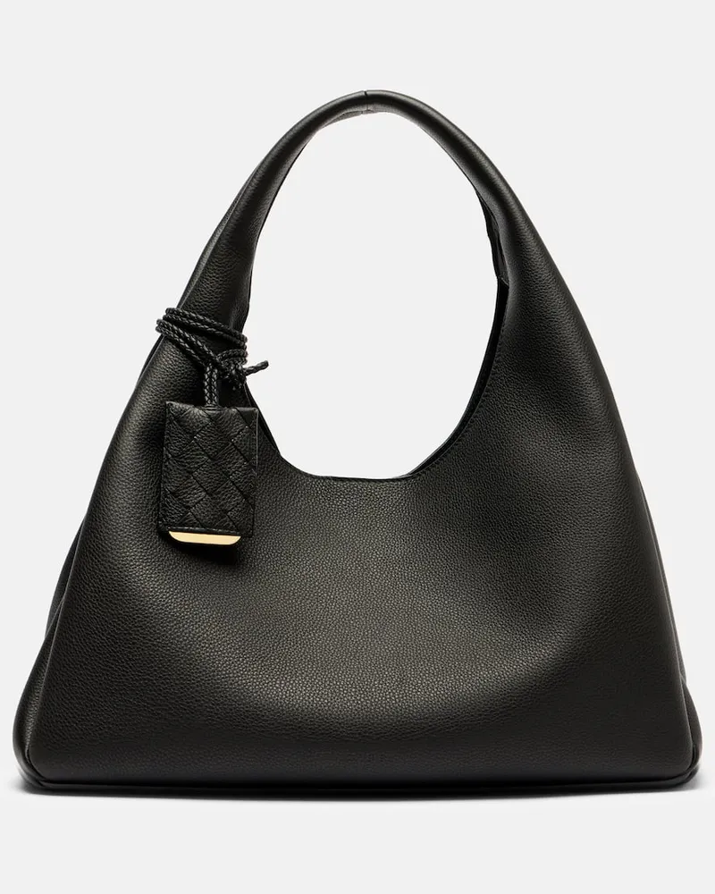 Bottega Veneta Schultertasche Great Campana aus Leder Schwarz