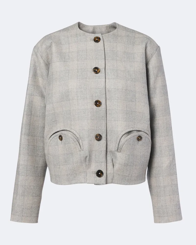 Blazé Milano Blazé Milano Jacke Altai aus Wolle, Seide und Kaschmir Grau