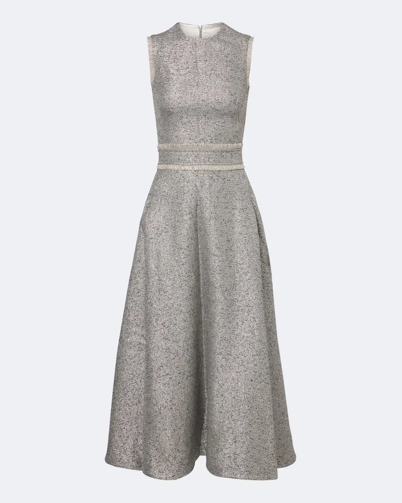 Safiyaa Midikleid Ornette aus Tweed Grau