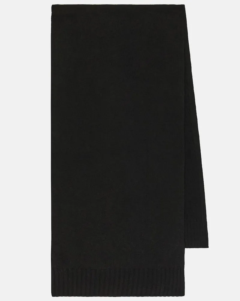 Jil Sander Schal aus Wolle Schwarz