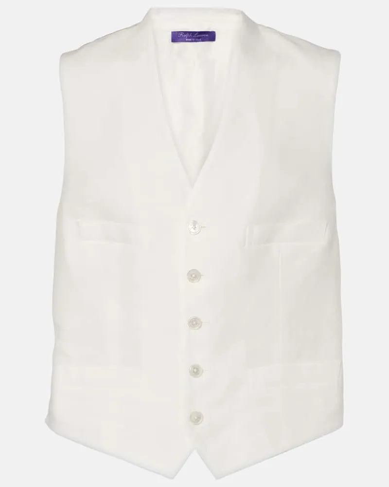 Ralph Lauren Weste Jaiden aus Leinen Weiß