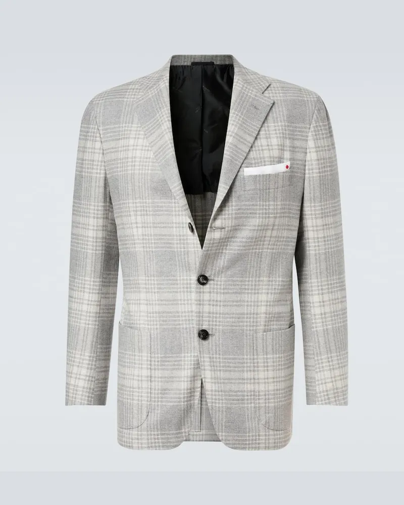 Kiton Blazer aus einem Wollgemisch Grau