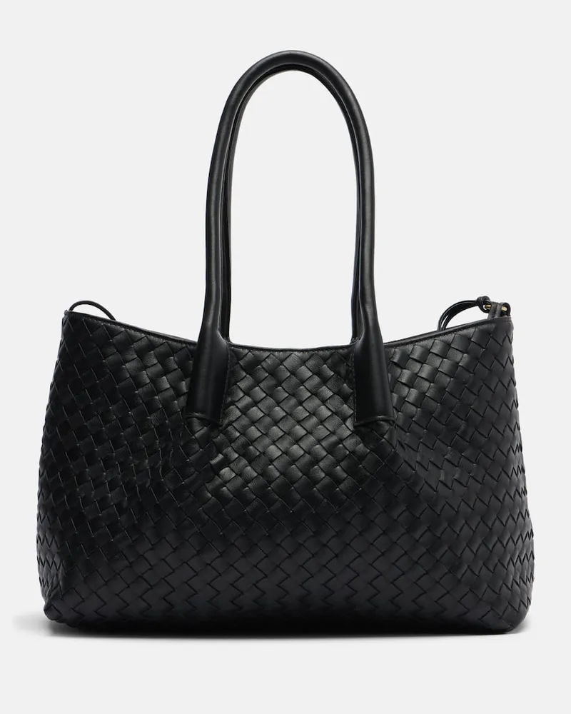 Bottega Veneta Wendbare Tote Bag Pinacoteca Small aus Leder Schwarz