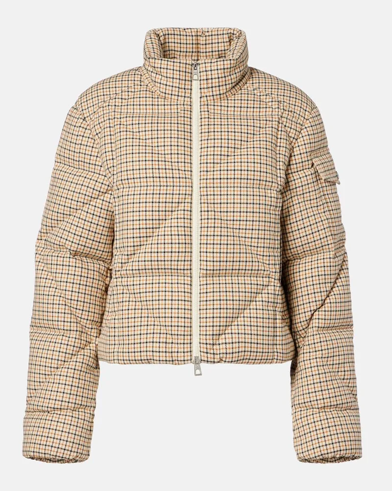 Moncler Daunenjacke Keros aus einem Baumwollgemisch Beige