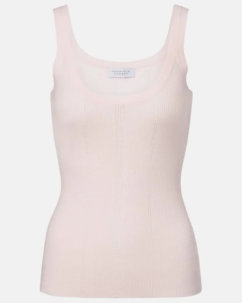 Gabriela Hearst Top Lucy aus Rippstrick Rosa