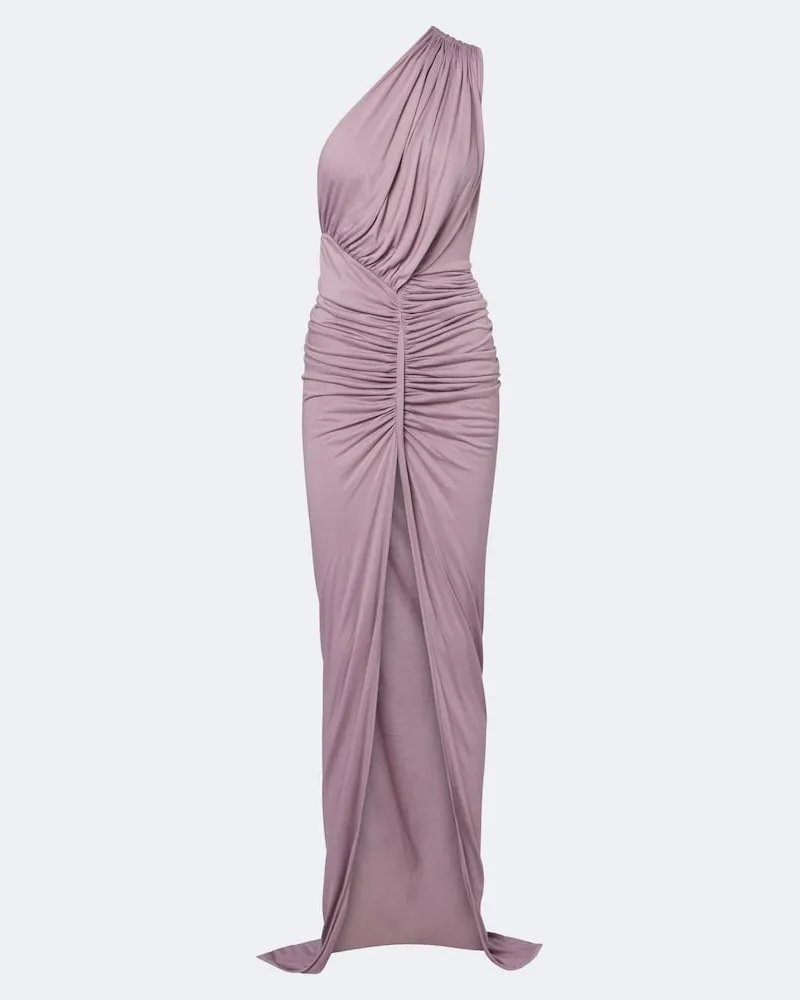 Rick Owens One-Shoulder Robe Lilies Avra aus Jersey Rosa