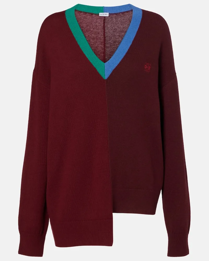 Loewe Pullover Anagram aus einem Wollgemisch Rot