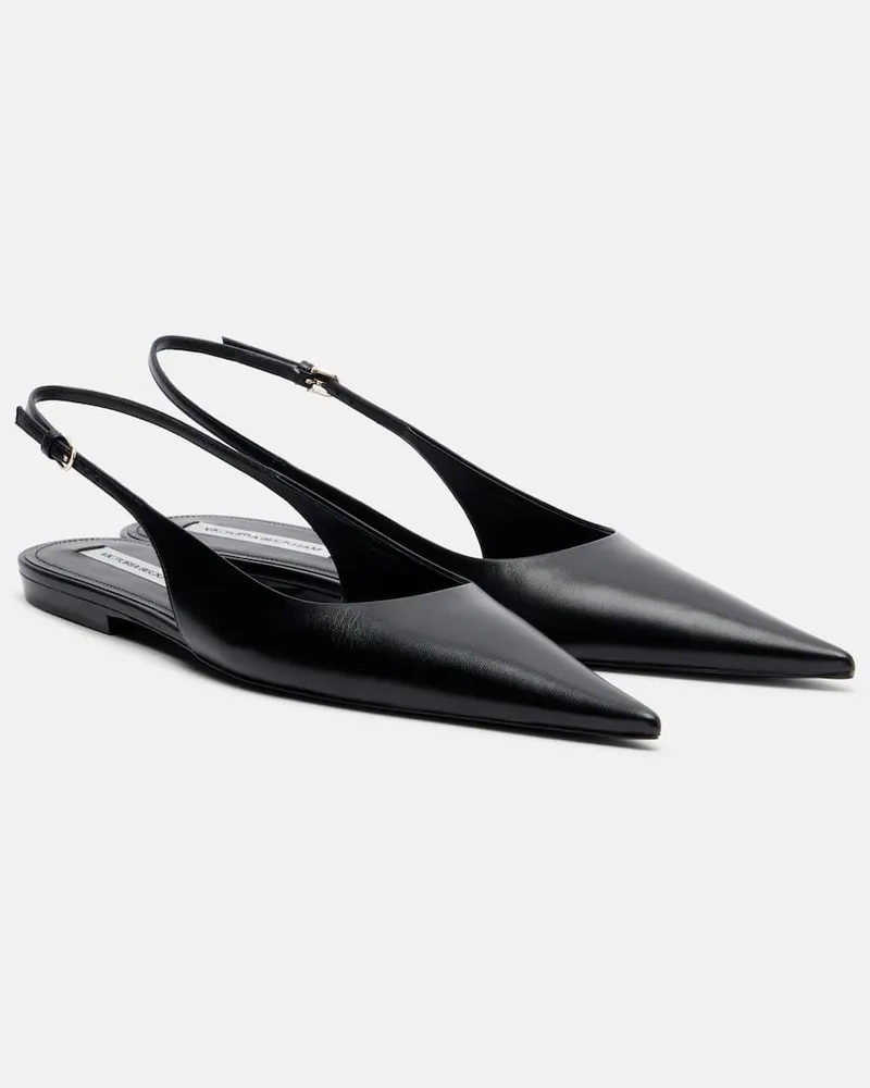 Victoria Beckham Slingback-Ballerinas aus Leder Schwarz
