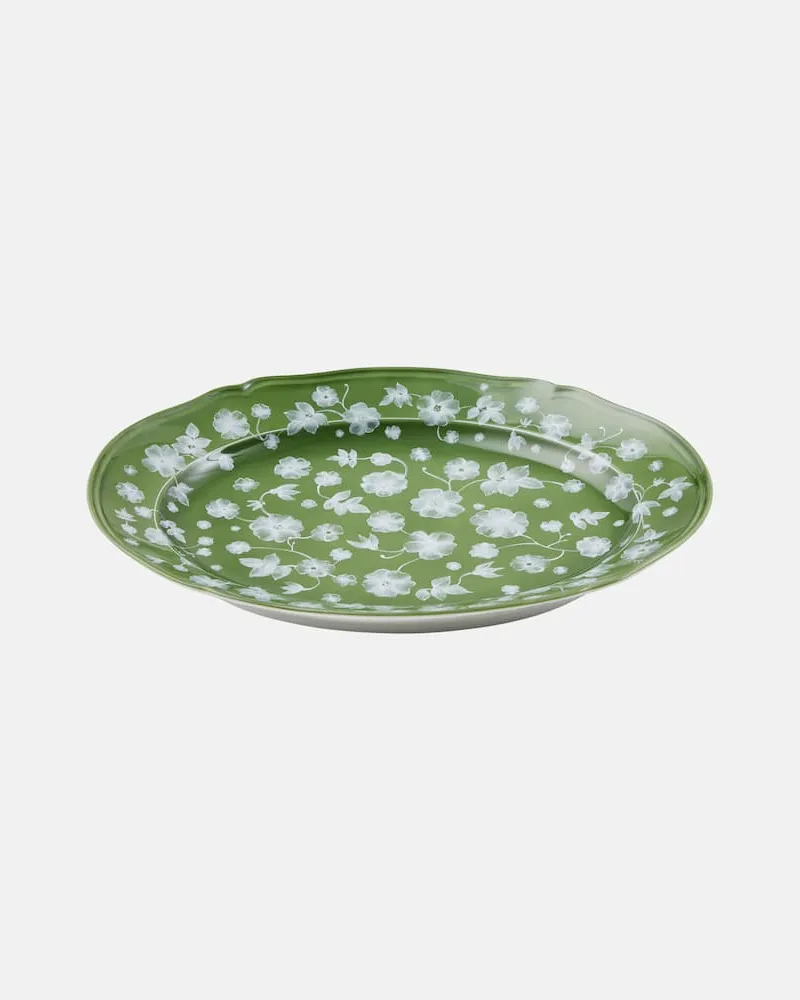CABANA X Ginori 1735 Servierplatte Floral Grün