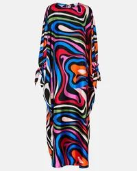 Emilio Pucci Kaftan Marmo aus Seiden-Twill Multicolor