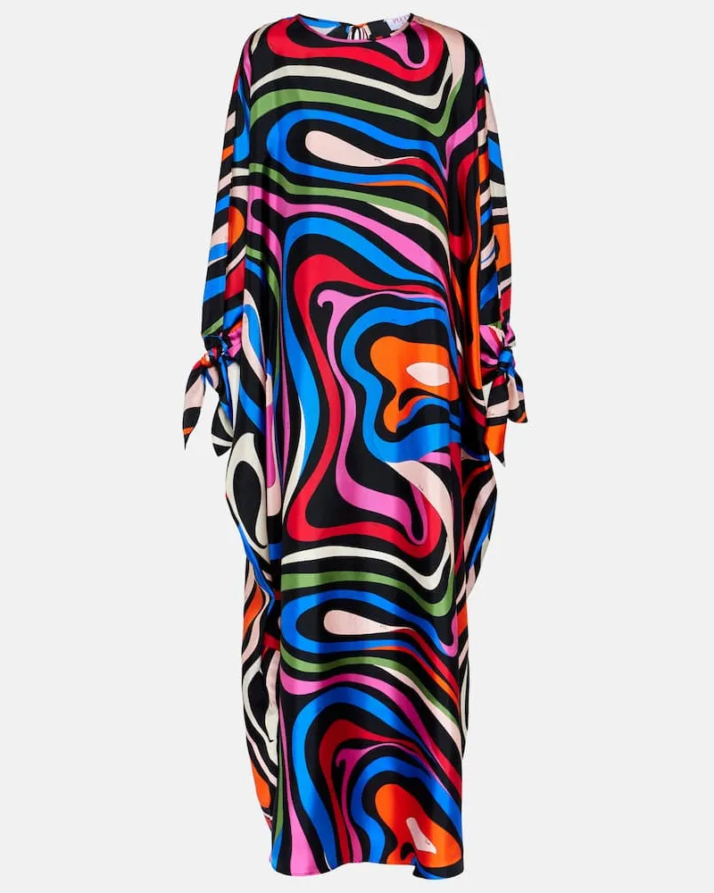 Emilio Pucci Kaftan Marmo aus Seiden-Twill Multicolor