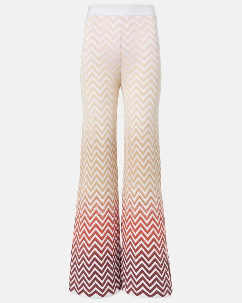 Missoni Schlaghose aus Häkelstrick Multicolor