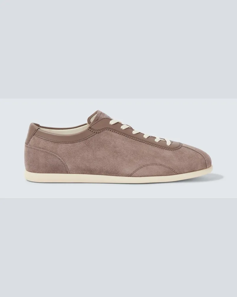 Brunello Cucinelli Sneakers aus Veloursleder Braun