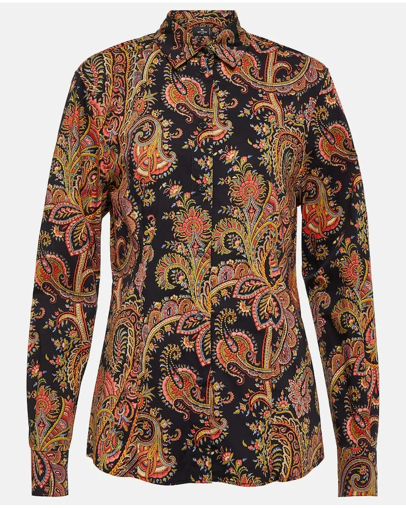 Etro Bluse aus einem Baumwollgemisch Multicolor