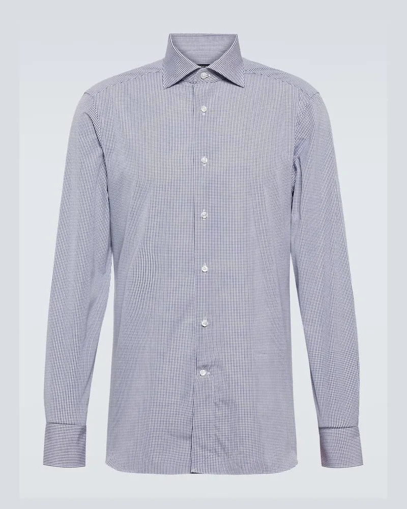 Ermenegildo Zegna Hemd Trofeo aus Baumwolle Blau