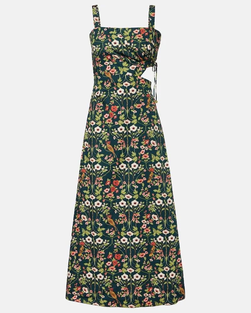 AGUA BENDITA Midikleid Verano aus Baumwolle Grün