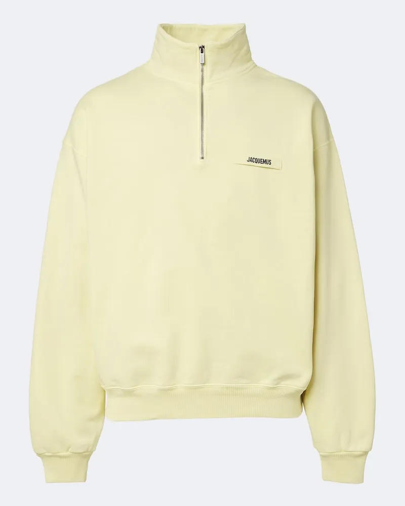 Jacquemus Sweatshirt Gros Grain aus Baumwoll-Fleece Gelb