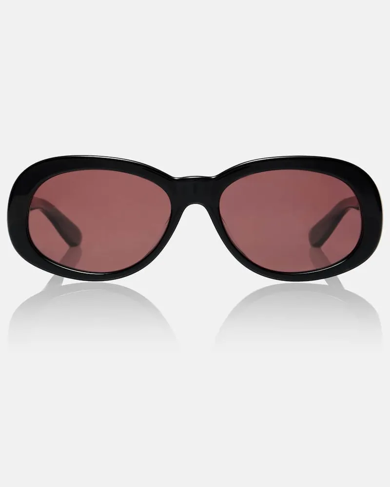 Brunello Cucinelli Ovale Sonnenbrille Claire Monili Schwarz