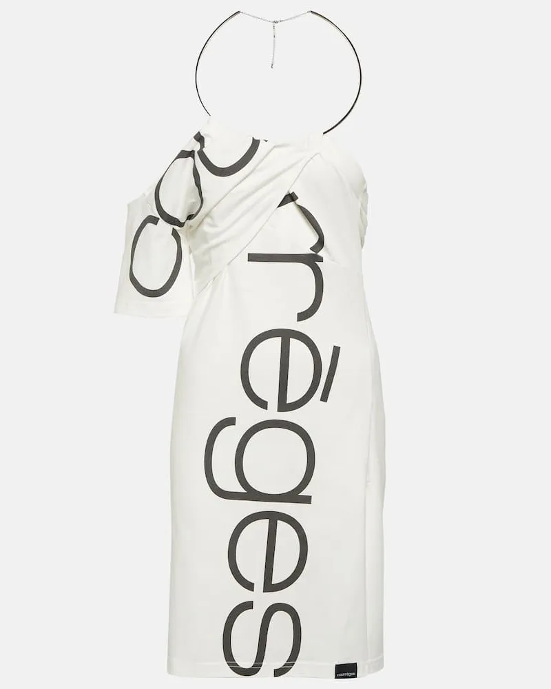 Courrèges Courrèges Off-Shoulder-Minikleid aus Baumwolle Weiß
