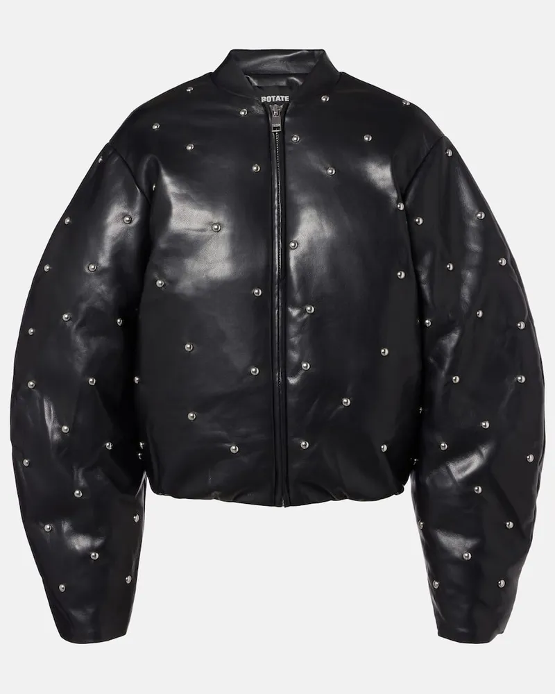 ROTATE Birger Christensen Wattierte Jacke Schwarz
