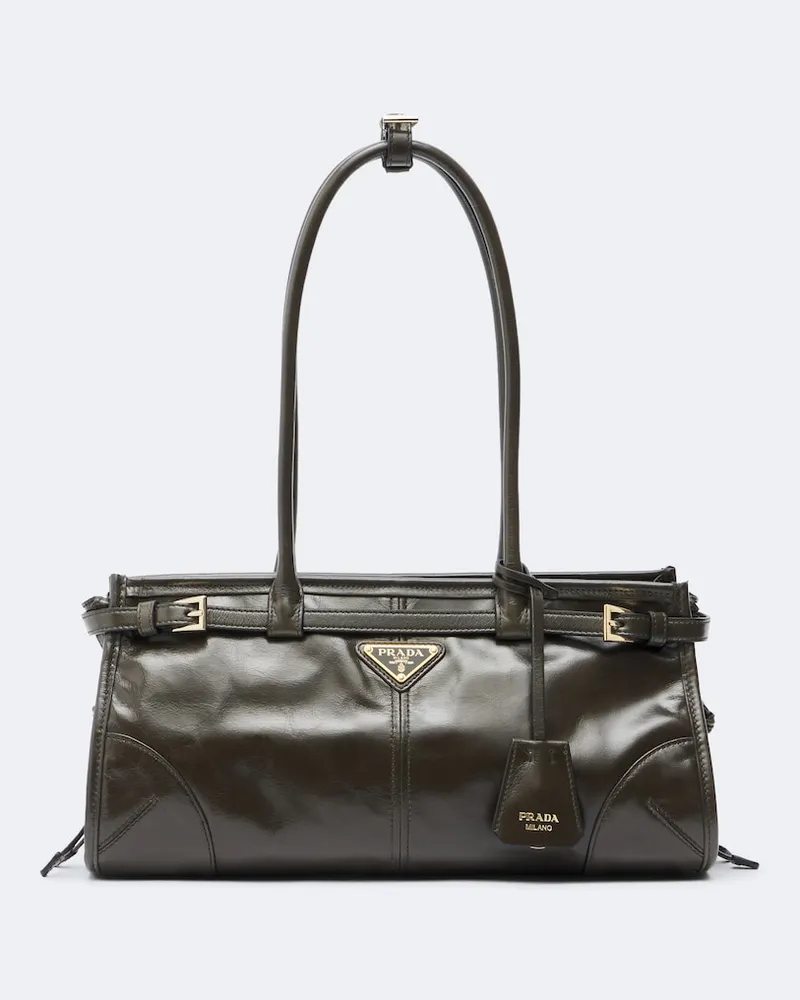 Prada Schultertasche Prada Bonnie Medium aus Leder Grün
