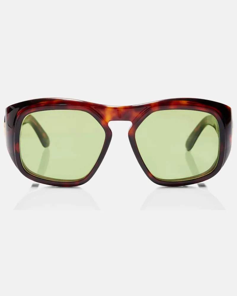 Valentino Garavani Eckige Sonnenbrille VLogo Braun
