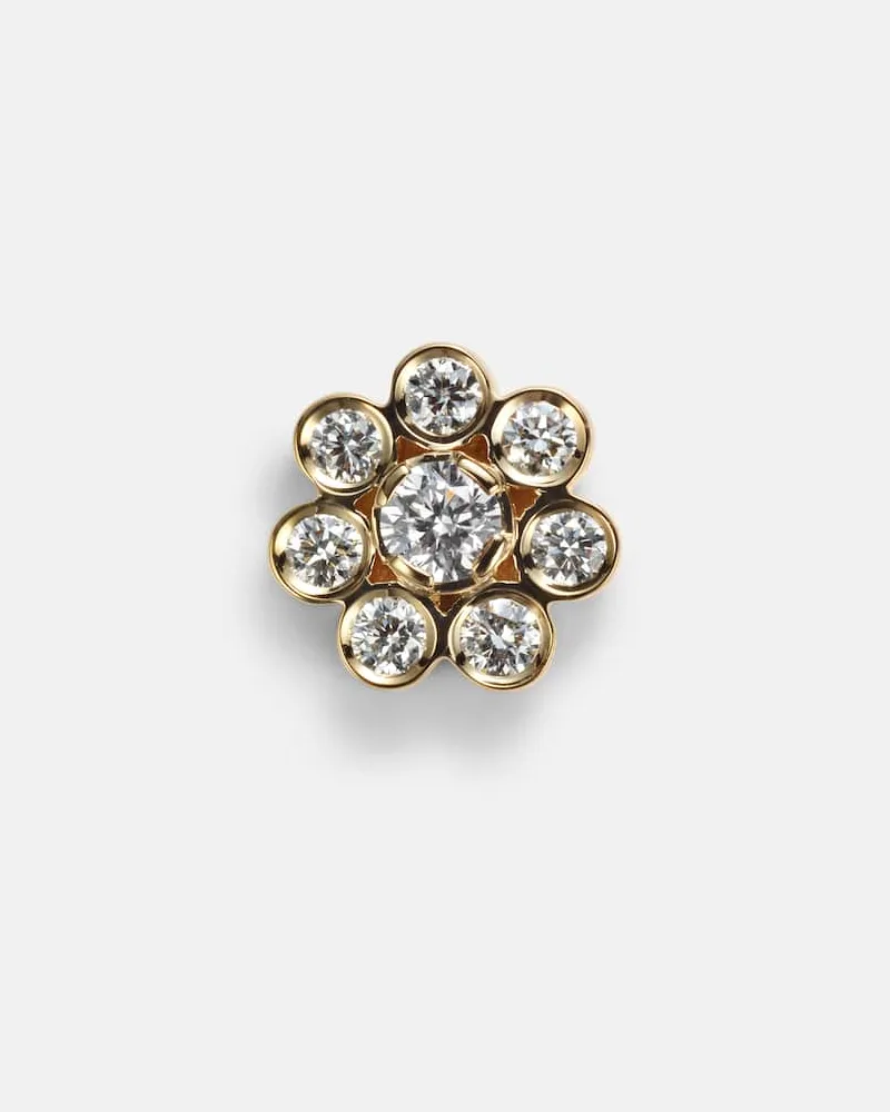 Sophie Bille Brahe Einzelner Ohrring Bellis aus 18kt Gelbgold mit Diamanten Gold