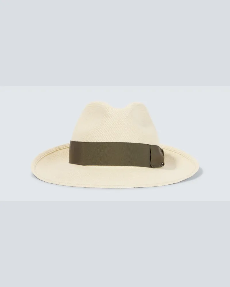 Borsalino X E.Marinella Hut Amedeo aus Stroh Beige