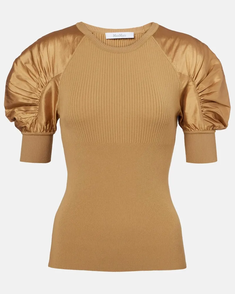 Max Mara Top aus Crêpe Beige