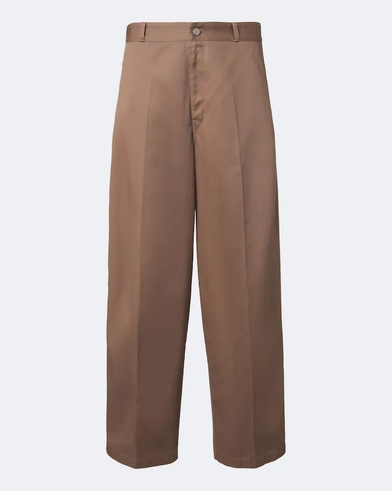 Christophe Lemaire Barrel-Hose aus Twill Braun