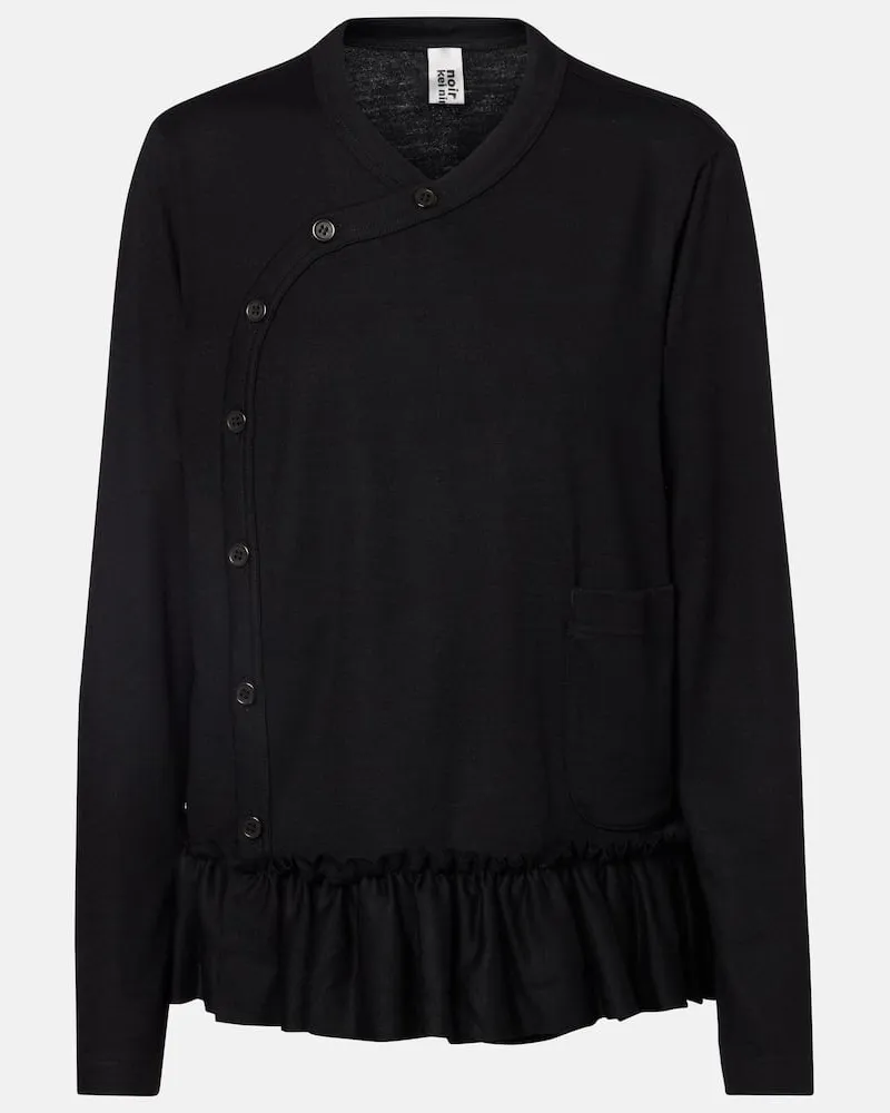 Noir Kei Ninomiya Top aus Wolle Schwarz