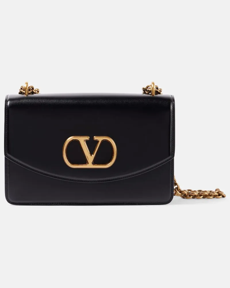 Valentino Garavani Schultertasche Vain Medium aus Leder Schwarz