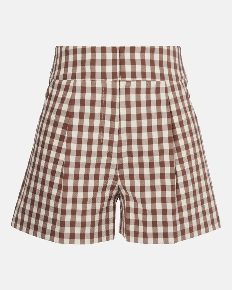 Veronica Beard Shorts Haina aus Seersucker Nude