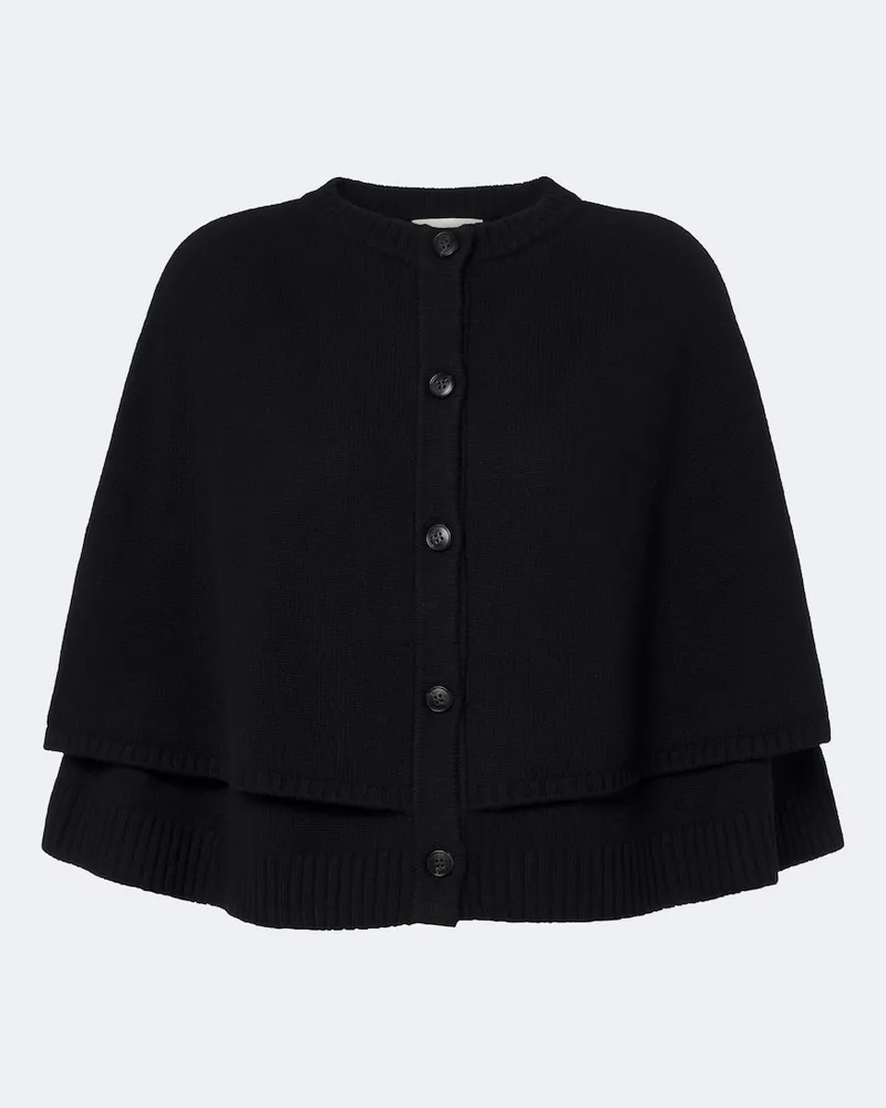 Lisa Yang Cape Quinnie aus Kaschmir Schwarz