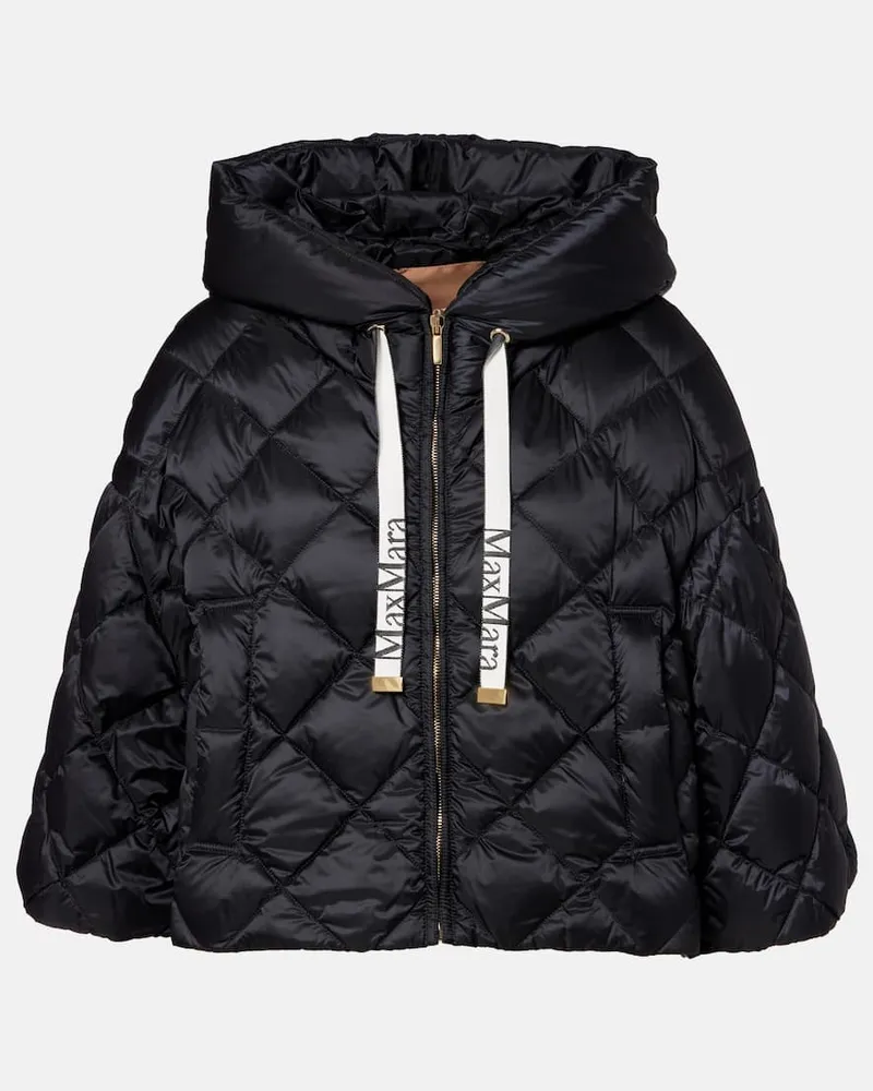 Max Mara Cropped-Daunenjacke Sisoft Schwarz